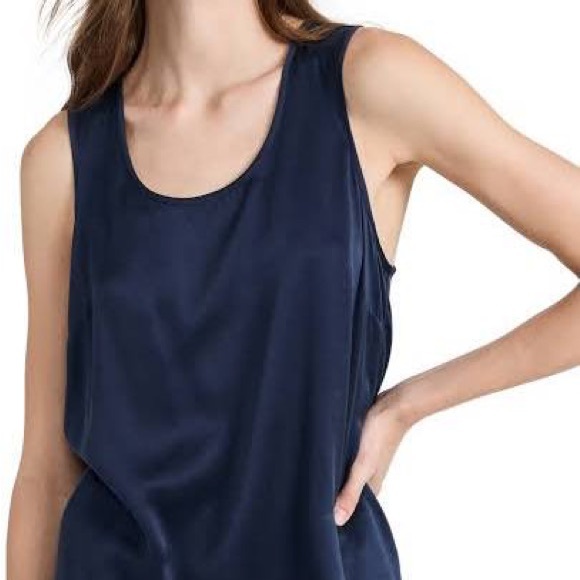 NWOT lunya navy tank top and shorts set! Washable silk - Picture 2 of 4